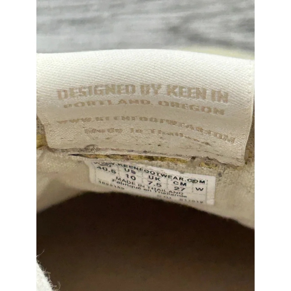 KEEN Women's Casual Striped Canvas Lace Up Sneakers Beige Tan Size 10‎